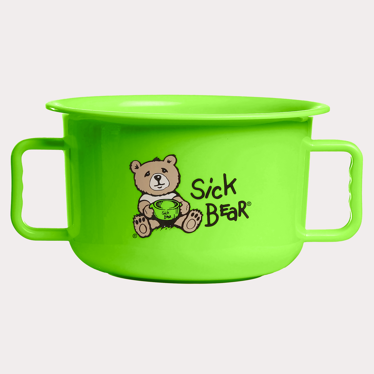 Green Sick Bear Bowl - throw-up bowl for kids.