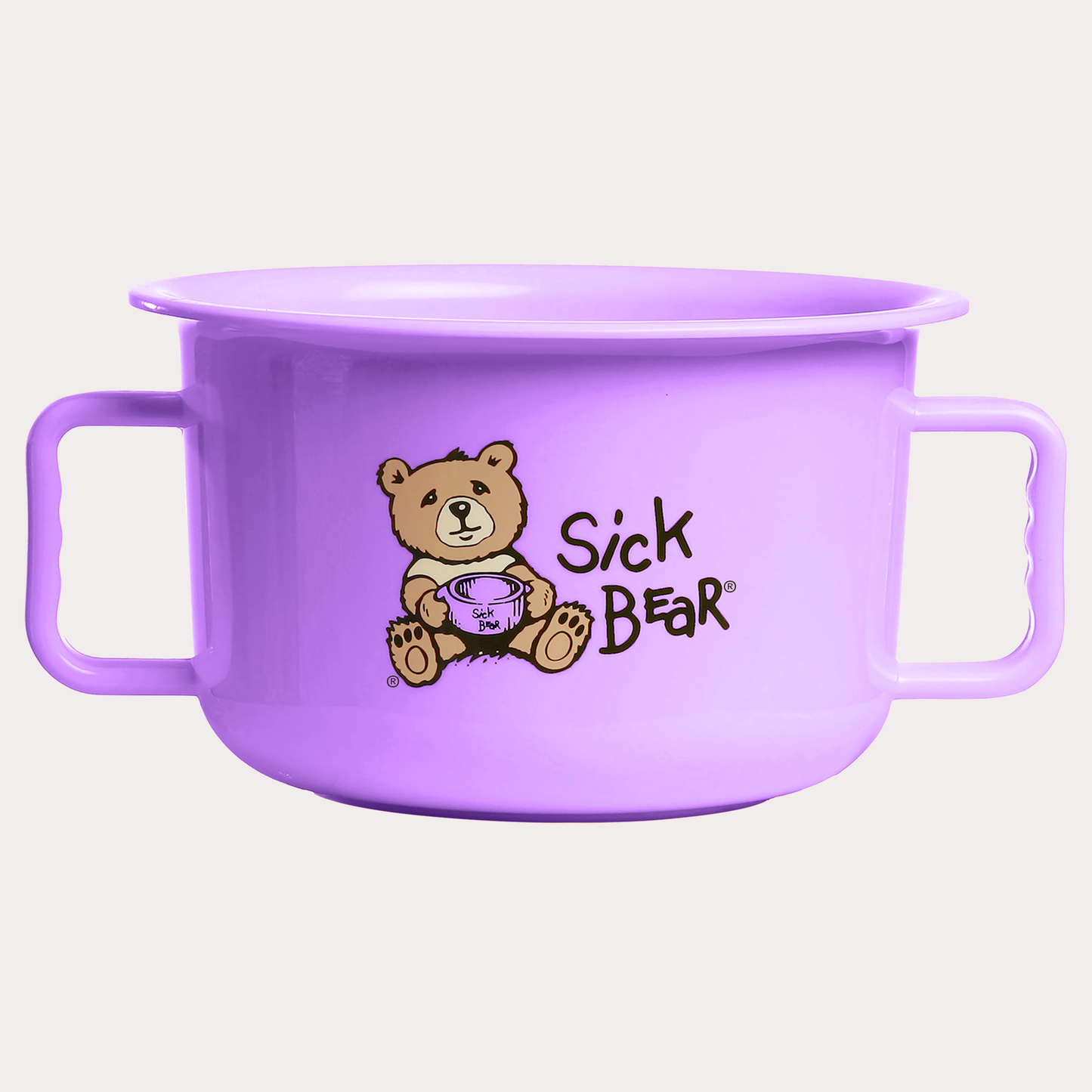 Purple Sick Bear Bowl - vomit container for kids.