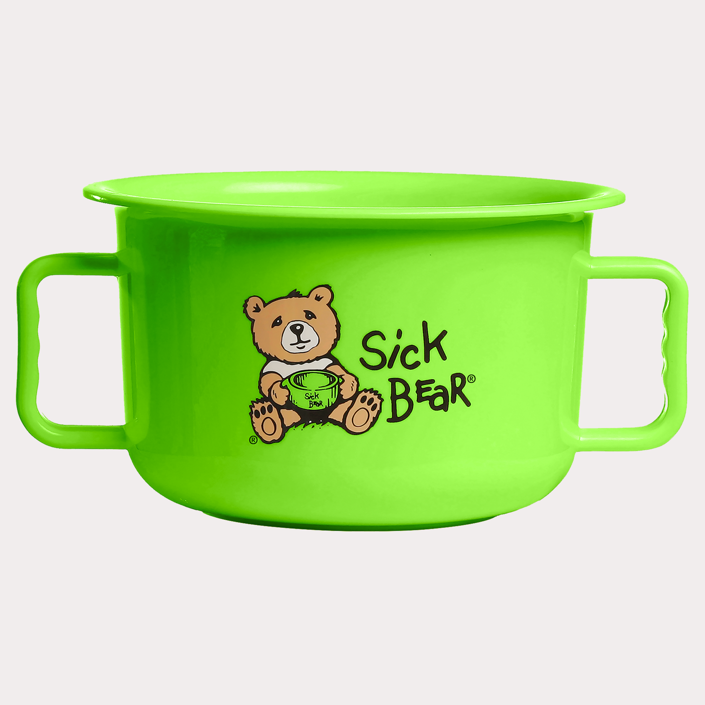 Green throw-up bowl for kids